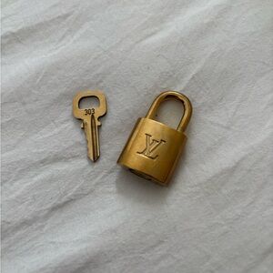 Gold Padlock and Key Set
